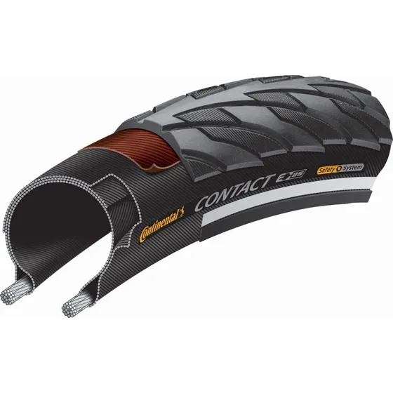 Continental Contact 20x1.75 E25 SafetySystem Nero Riflettente
