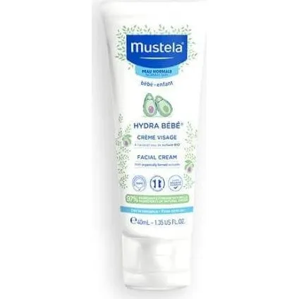 Mustela Hydra-Bebe Crema Viso Idratante con Avocado Biologico 40ml