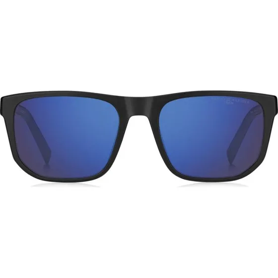Tommy Hilfiger TH 2200/S Occhiali da Sole Uomo Neri Rettangolari