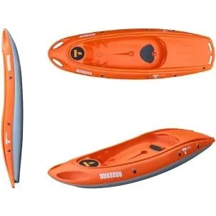 Bic Sport Ouassou Kayak Rigido Orange/Grey 260 cm