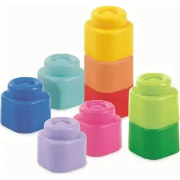 Clementoni Clemmy Set Mattoncini Morbidi Arcobaleno 9 Pezzi
