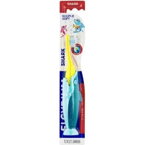 Spazzolino Elgydium Kids Shark morbido per bambini 2-6 anni