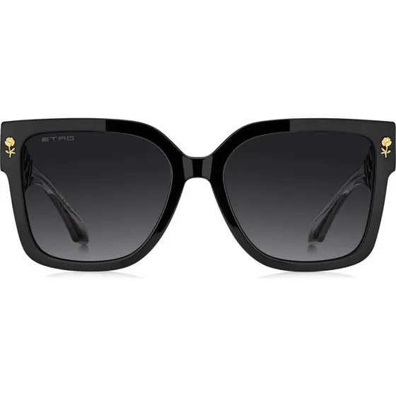 Etro 0127/S Occhiali da Sole Quadrati Nero con Lenti Grigie