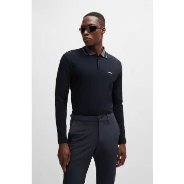 BOSS Polo Plisy 2 Blu Scuro XL