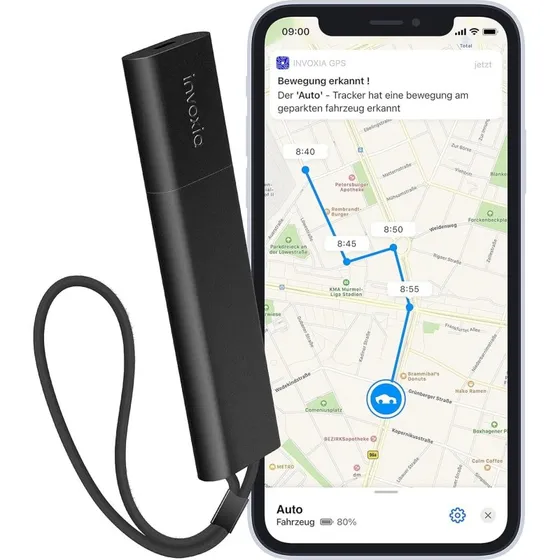 Invoxia Pro GPS Tracker 1 anno incluso Nero