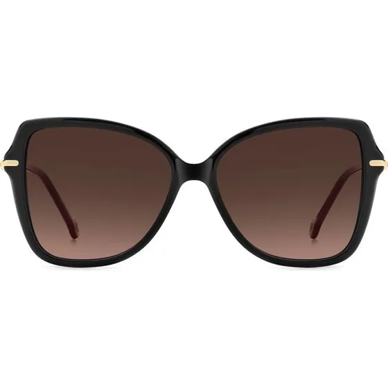 Carolina Herrera HER 0302/S Occhiali da Sole Farfalla Nero e Marrone