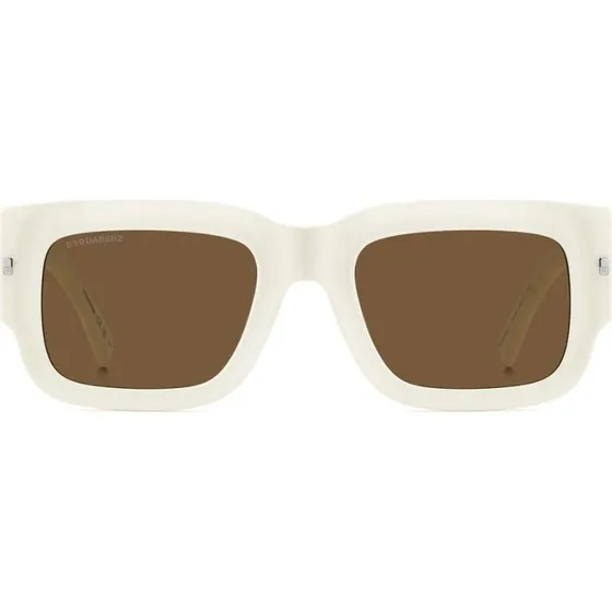 Dsquared2 D2 0089/S/SE Occhiali da Sole Uomo Rettangolari Bianchi