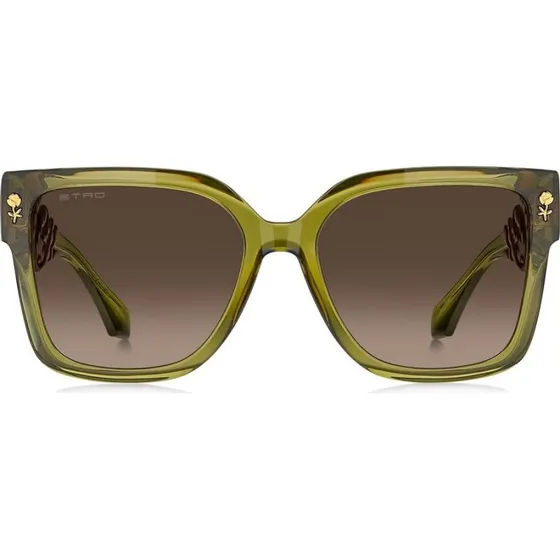 Etro 0127/S Occhiali da Sole Quadrati Verdi con Lenti Marroni
