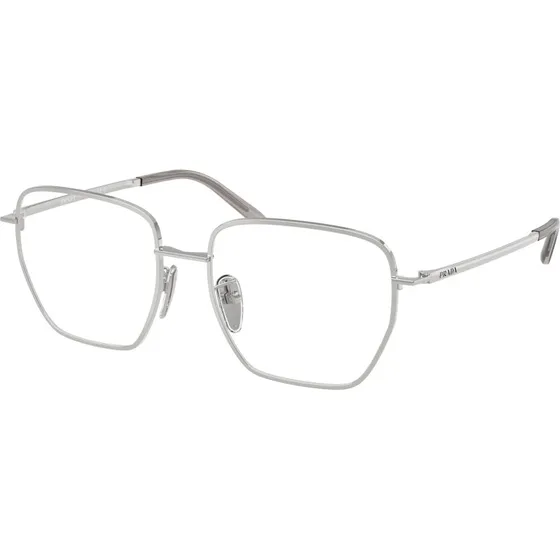 Prada Donna PR C51VD 1BC1O1 Occhiali da Vista Argento Squadrati