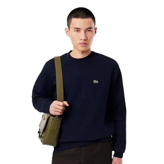 Felpa Lacoste Cotton Eco Logo Blu Scuro - M