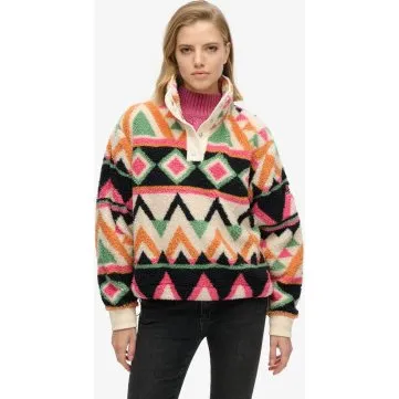 Pile Superdry Super Soft Printed Nero, Arancione e Rosa - S