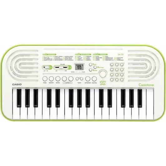 Casio SA-50 Mini Tastiera Polifonica 32 Tasti Bianco e Verde Lime