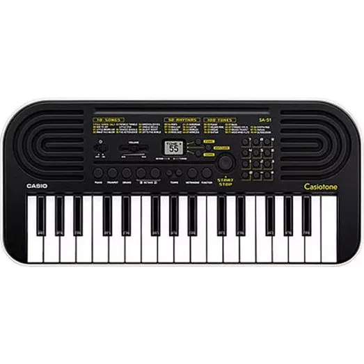 Casio SA-51 Mini Tastiera Polifonica 32 Tasti Nero e Bianco