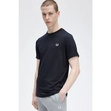 Fred Perry T-shirt Ringer Blu Navy