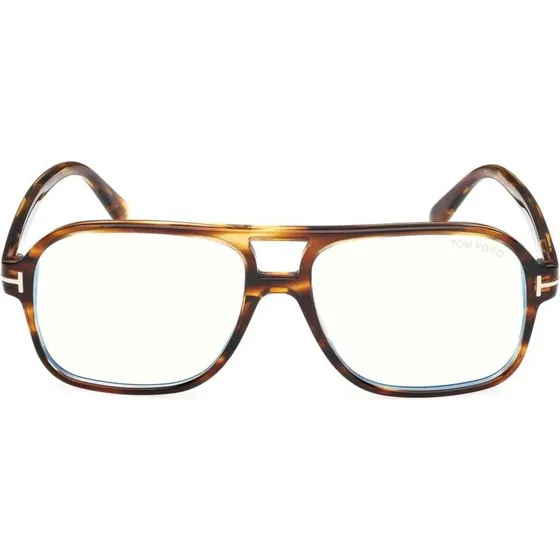 Tom Ford FT6058-B Blue Block Occhiali da Vista Avana Pilot 58mm