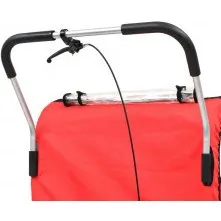 Marca Rimorchio Bici 2 in 1 Nero Rosso