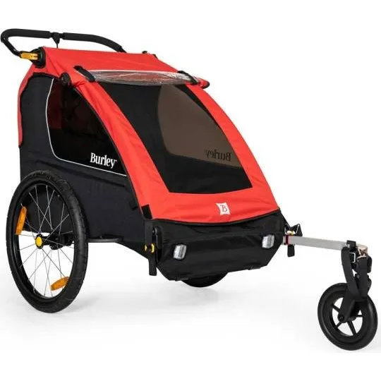 Burley Honey Bee Rimorchio Bicicletta 2 Bambini Rosso/Nero