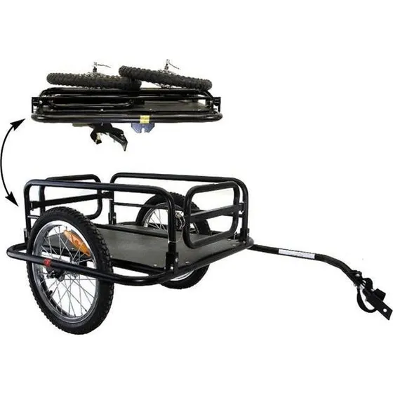 M-Wave Fold Rimorchio Bicicletta Nero, Fino a 40kg