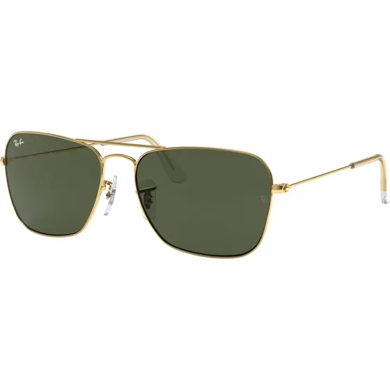Ray-Ban RB3136 Caravan 001: Occhiali da Sole Metallo Oro Lenti G15