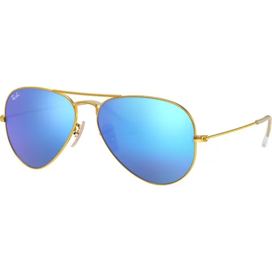 Ray-Ban RB3025 Aviator 112/17 Occhiali da Sole Oro e Lenti Blu