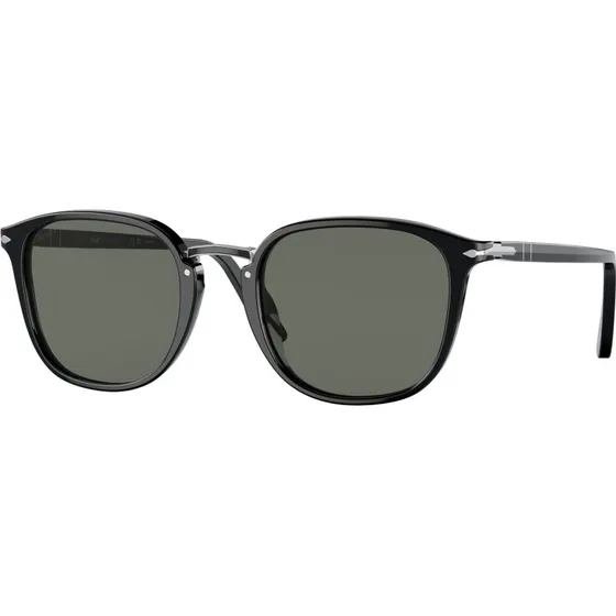 Persol PO3186S Occhiali da Sole Polarizzati Rotondi Nero/Verde