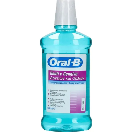 Oral-B Collutorio Denti&Gengive 500ml Senza Alcool