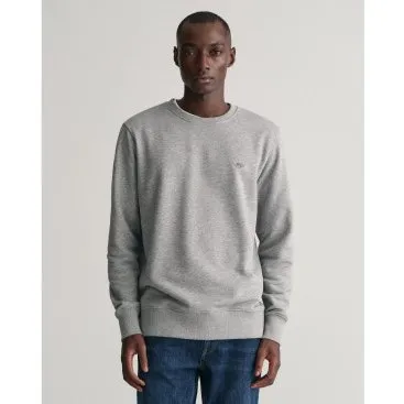 Gant Felpa Shield Crew Grigio Scuro - L