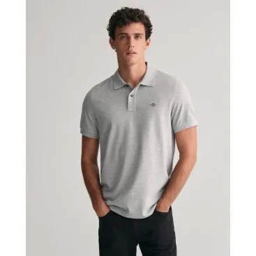 Gant Polo in Piqué Regular Fit Grigia - S