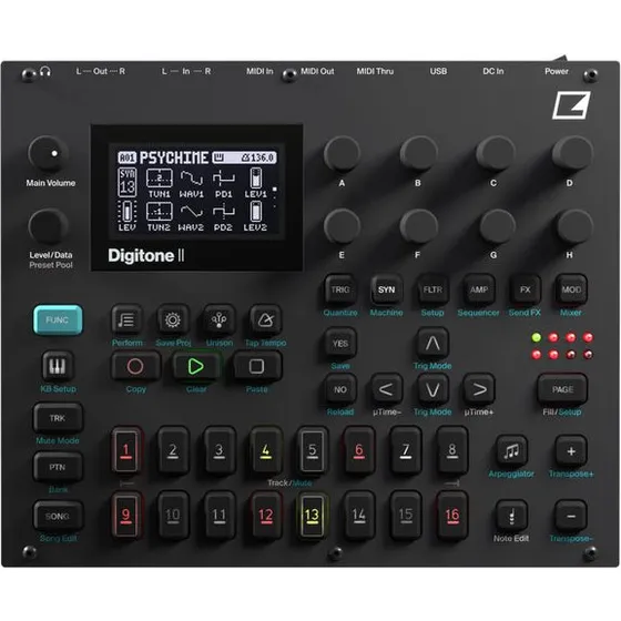 Elektron DIGITONE II BLACK Sintetizzatore Polifonico e Sequencer