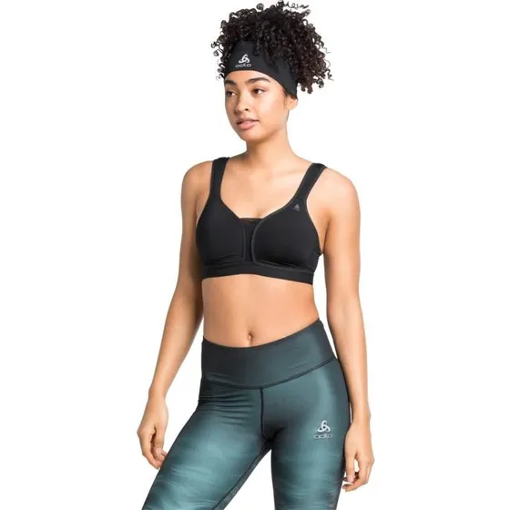 Odlo Reggiseno Sportivo Imbottito ad Alto Supporto - Nero