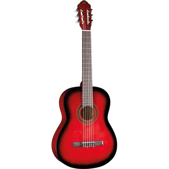 Eko CS-10 Red Burst Chitarra Classica Serie Studio con Custodia