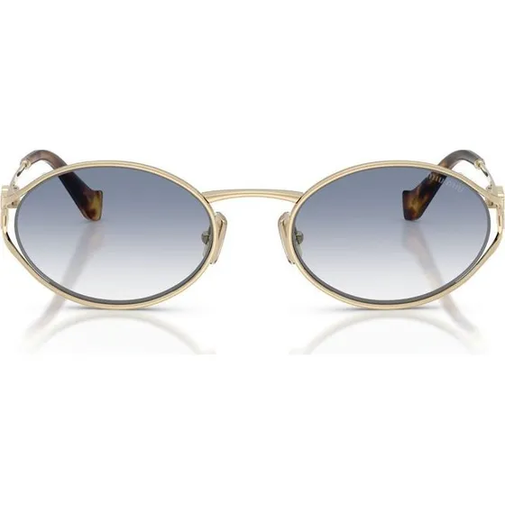 Miu Miu SMU 52YS Occhiali da Sole Donna - Montatura Oro e Lenti Blu