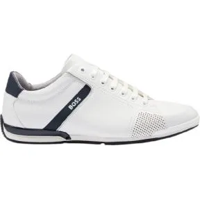 BOSS Sneaker Saturn in pelle bianca da uomo