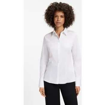 HUGO Camicia in twill slim fit bianca