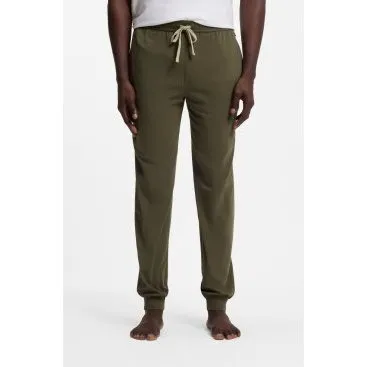 BOSS Pantaloni Loungewear in Cotone Verde Oliva M
