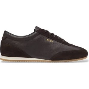 BOSS Lineor Sneakers in Pelle Marrone Scuro - 41