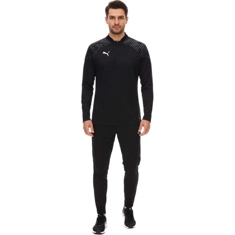 PUMA Maglione Troyer Team Cup da Uomo con Tecnologia DryCell - Nero
