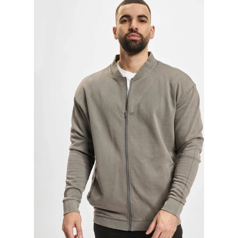 Giacca Modern Urban Classics in Cotone Grigio con Tasche con Zip