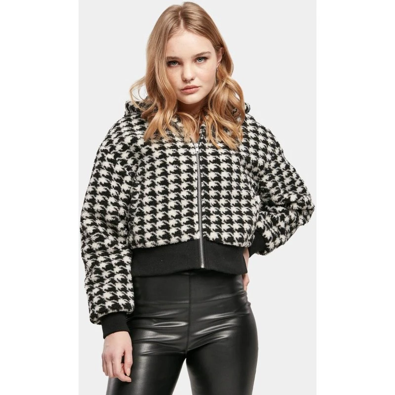 Giacca Urban Classics Oversize con Cappuccio e Dettagli Sherpa