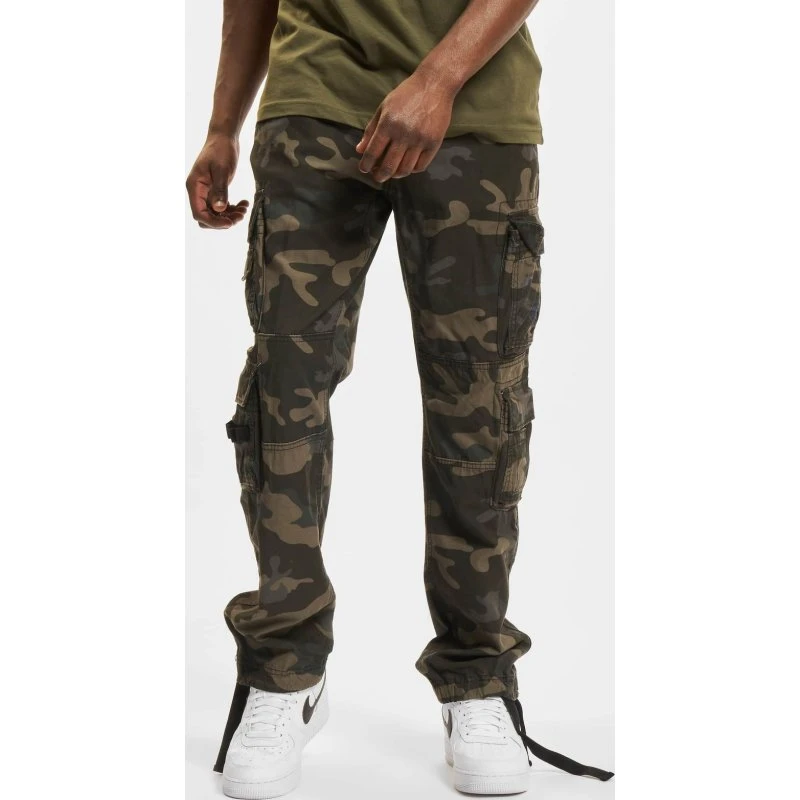 Jeans Slim Fit Brandit Cargo in Cotone Mimetico