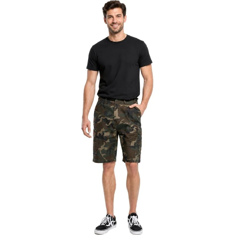 Pantaloncini Cargo Brandit in Cotone Mimetico da Uomo