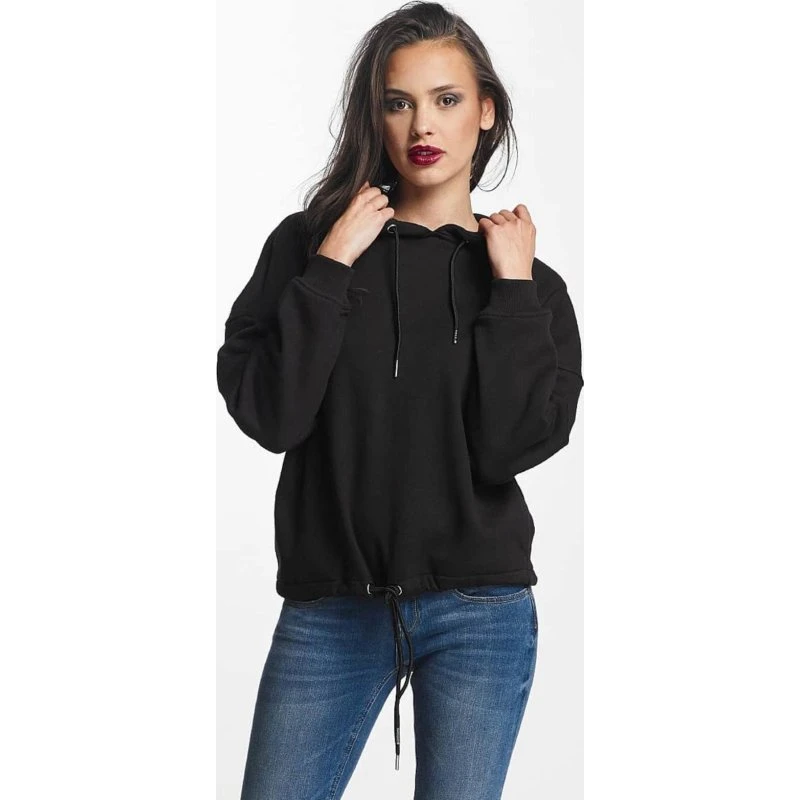 Felpa con Cappuccio Urban Classics Moderna con Coulisse, Nera