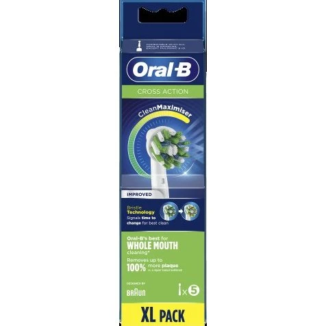 Oral-B Cross Action, Testine di Ricambio 5 Pezzi