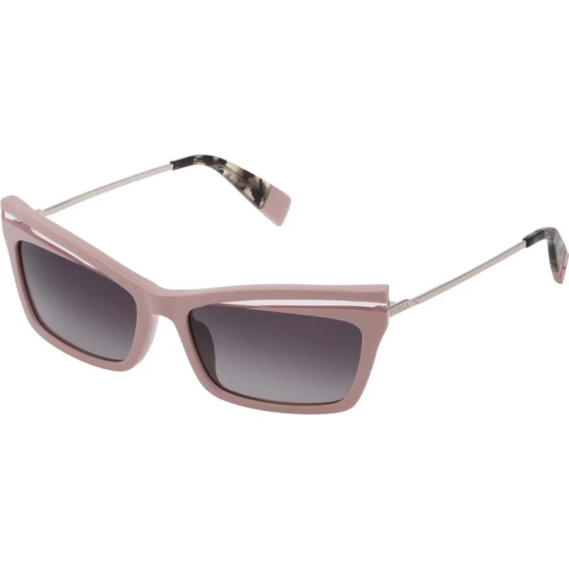 Furla SFU348 Occhiali da Sole Cat-Eye Rosa con Lenti Grigie