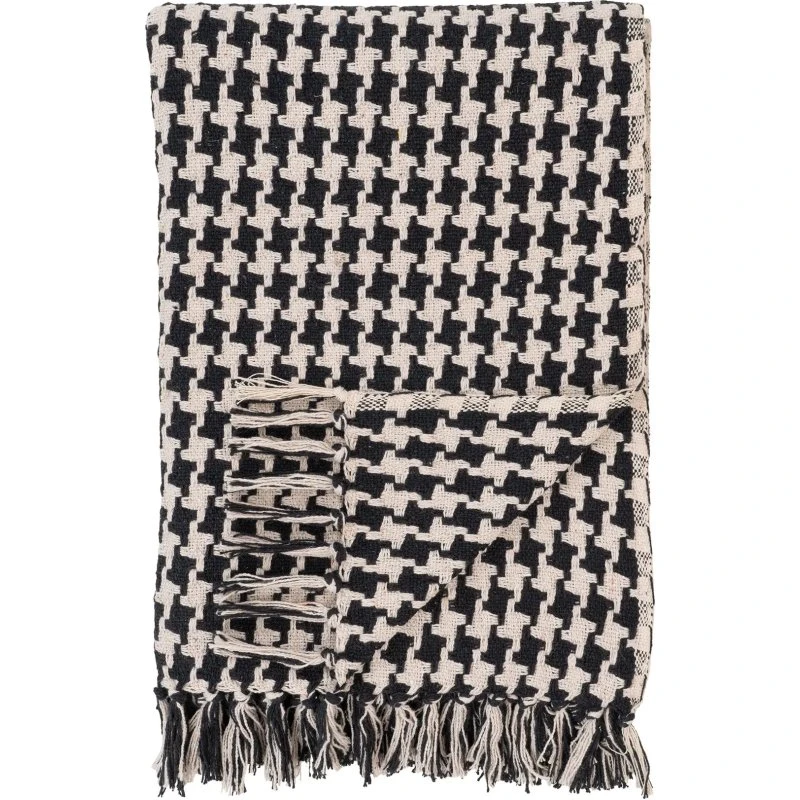 House Nordic Plaid Nero/Beige 130x180 cm