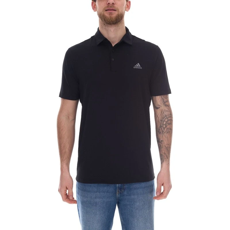 Polo adidas Ultimate365 da uomo nera con colletto Kent
