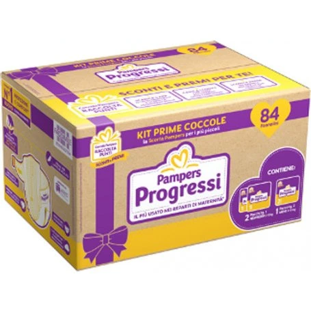 Pampers Progressi Kit Prime Coccole 84 Pannolini