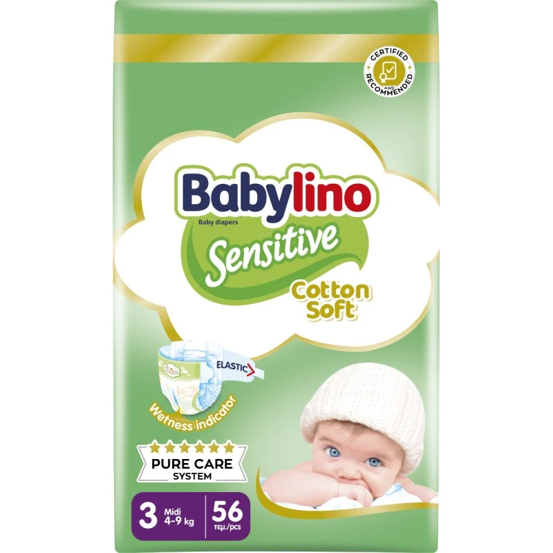 Babylino Sensitive Pannolini Taglia 3 (4-9 kg) 56 pz