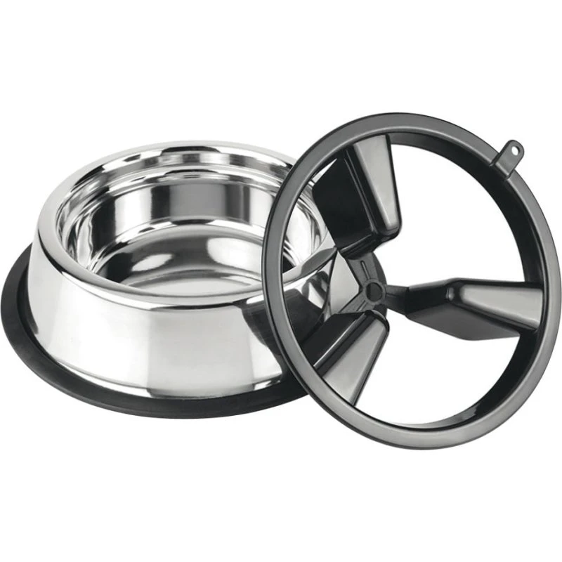 Ciotola Slow Eating 2in1 in Acciaio 27 cm