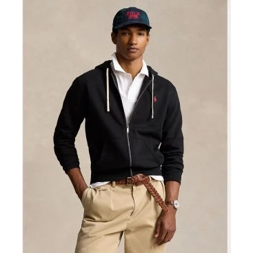 Ralph Lauren Felpa con Cappuccio M6 Long Full Zip Nero